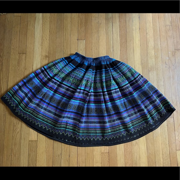 60s Vintage Psychedelic Pleated Skirt - Picture 10 of 10